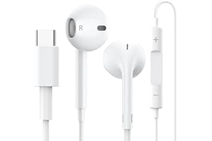 ENERGIEMAX Écouteurs USB C/Ecouteurs iPhone Filaire HiFi Stéréo USB C Intra Auriculaires avec Micro et Contrôle du Volume/Écouteurs iPhone 15 Compatibles avec iPhone 15/Samsung/iPad Pro/Google Pixel/Hua wei etc