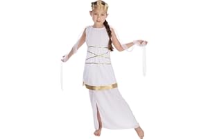 Bristol Novelty White & Gold Girls Grecian Costume Set