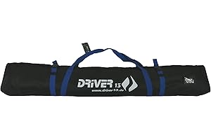Driver13 ® Sac à Skis Sac de Ski pour bâtons de Ski, Sac à Skis pour Le Rangement et Le Transport Pendant Le Ski, imperméable 160 cm Noir-Bleu