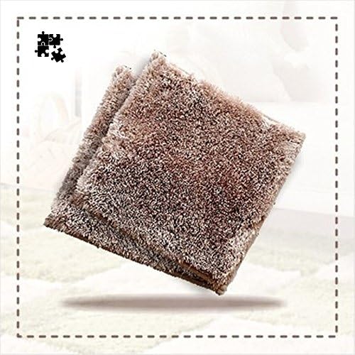 Coral Velvet Rectangular Carpet Soft &amp; Warm 3 cm Thick Living Room Baby Pet Play Free Splicing Green Mat Machine Washable, khaki, 35 cm x 35 cm, 10 Stück