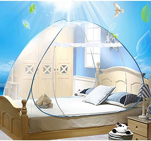 Mosquito Nets Popup Dome Tent Design Outdoor Mongolian Yurt Dome Net-Free Installation and Folding Nets Suitable for Adults, Children and Babies,Prevent Insect,ensure air flow Pop Up Tent Curtains,Travellers, Hikers and Campers Great For Indoor and Outdoor Use (150*200*150cm)