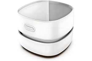 QUMOX Mini aspiradora de escritorio – Limpiador de mesa inalámbrico recargable por USB con batería de 1400 mAh, potente succión, para teclado, polvo, migas, virutas de papel y pelo de mascotas (blanco