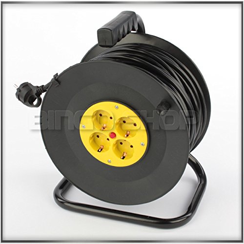 Preisvergleich Produktbild Kabelaufroller Kabeltrommel 50 m Kabelabroller Verlängerungskabel V 11