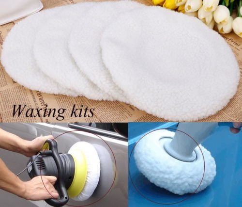 Ardisle 4 CAR VAN VALETING lucidatrice Tampone per pulizia & TERRY BONNETS d'agnello per lucidatrice-Fits qualsiasi 10.