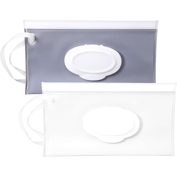 2 Sacs Réutilisables Pour Lingettes Bébé - Étanches, Portable, Rechargeable, Sorties