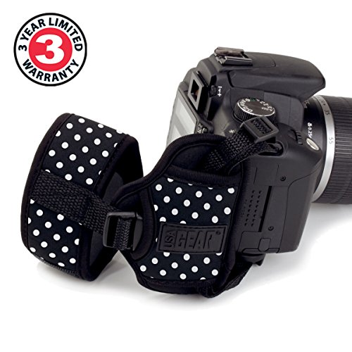 USA Gear Dragonne Grip Sangle Poignet Rapide Appareils Photo Num  riques R  flex et Bridge - Bracelet en N  opr  ne Ajustable Pour Nikon  Canon  Pentax  Panasonic Lumix Et Plus