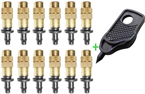 SKKXY12 set New copper adjustable spray nozzle spray atomization copper capillary effect take 47 factory Adjustable Irrigation Drippers Sprinklers Emitter Drip System on 1/4" Barb