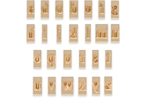 Longan Craft Leather Stamp Letters, Brass Stamping Flexible Alphabet Mold, Stamping Tools for Hot Foil Stamping Machine (26pcs/4mm)