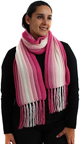 SCARF Wrap Baby Alpaca Jersey Handmade made in Peru (fuccia)