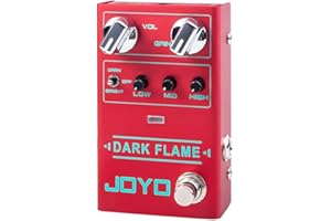 JOYO Pedale effetto per chitarra distorsore moderno in metallo ad alto guadagno con diversi stili di tono per chitarra elettrica - True Bypass (Dark Flame R-17)