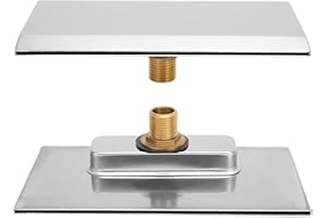 LES-THERESA Wasserfall Wannenauslauf Edelstahl, G1/2 Außengewinde Badewannenarmatur für Garten Pool Wasserspiele SPA Badezimmer Springbrunnen