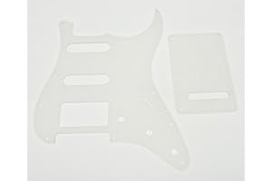KAISH Golpeador transparente de 11 agujeros estilo ST/Strat HSS con placa trasera ST cubierta de trémolo trem para Estados Unidos/México Stratocaster/Strat transparente