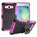 Produktbild Samsung Galaxy A3 Hülle, Forhouse Reifenmuster Hybrid Combo [TPU + PC] Dual Layer Ganzkörperschutz High Impact Schock-Absorption Back Cover Defender mit [Stable] Kickstand für Samsung Galaxy A3 (Rosig)