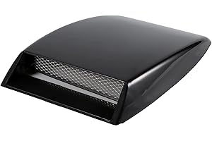 Majatou Bonnet Vent Sticker,Air Flow Intake Scoop,1pcs Universal Car Decorative Air Inlet Mask Engine Hood Ventilation Mask Black