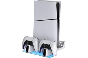 GODT GAME Wall Mount Charging Station – Sleek RGB Bracket with Controller Charger & Smart App-Controlled Lights, Ultimate Space-Saving Stand for PS5/PS5 Slim/PS5 Pro (Disc & Digital)