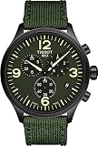 Tissot Herren-Armbanduhr Analog Quarz One Size, schwarz, Oliv