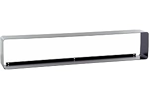 DESIGN DELIGHTS Lounge Design regał na płyty CD Cube | 80 cm, lakierowany metal | szafka ścienna w stylu retro, styl lat 60. 70., przechowywanie płyt CD, regał ścienny, kolor: czarny