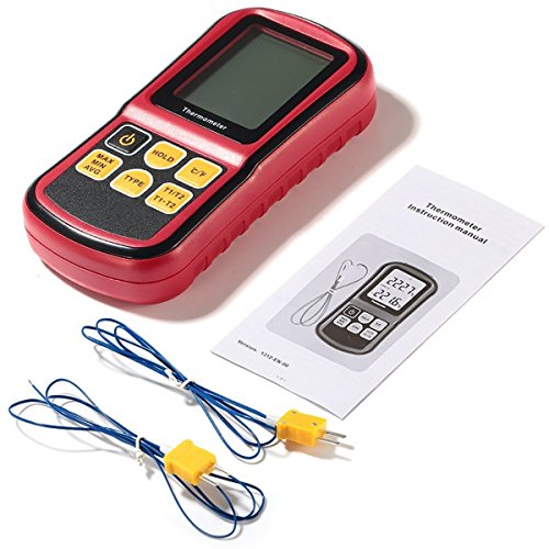 Temperaturmessgerät, GOCHANGE tragbar Digital-Thermometer Dual Channel Temperatur Tester für K / J / T / E / R / N Thermoelement mit LCD-Hintergrundbeleuchtung Thermoelement - 6