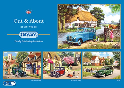 Gibsons Out and About Jigsaw Puzzles (4 x 500 Pieces)