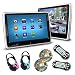 Produktbild XTRONS® 2x 10,1 ” Auto DVD CD Player Kopfstütze Headrest HD Monitor Bildschirm touchscreen Ultra dünn abnehmbar mit 2 IR Kopfhörer Blau + Pink