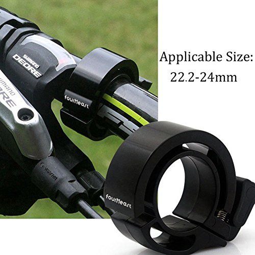 TWOOC Genuine Classic Mountainbike Fahrradklingeln Q Stealth Unisex Erwachsene, 2 Farbe (schwarz und Silber) - 4