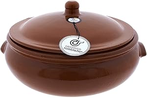 CR CERAMICA RAMBLEÑA CERÁMICA RAMBLEÑA | Sopera | Olla sopera | Sopera de cerámica roja | Sopera de arcilla refractaria | Sopera Amazon | 3 litros