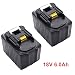 Produktbild Ersatz 2 Stück 18V 6.0Ah Akku für Makita Rasentrimmer DUR181Z DUR182LZ DUR 181 DUR364LZ Heckenschere DUH523Z DUH651Z DUH523RF DUH551Z BUH523Z Staubsauger DCL182Z DCL180Z 6000mAh