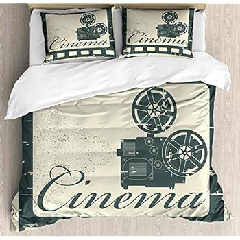 Housse de Couette 220x240 + 2 taies 100% Coton CINEMA ...