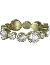 Dyrberg/Kern - Anillo de acero inoxidable con cristal, talla 56