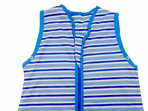 Schlummersack Baby Sommerschlafsack mit Füssen 1.0 Tog – Blue Stripes – erhältlich in 5 verschiedenen Grössen - 4
