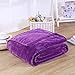 Produktbild Luxus Throw Decke wirft Korallen Fleece Reisen Flanell Decke Cover Bettwäsche Bettlaken Soft Velvet Solid Home Bed deep purple 200 180cm