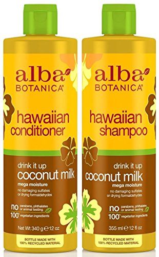 Alba Botanica, Drink It Up Coconut Milk Hawaiian Duo set Conditioner and Shampoo, 12 Ounce Bottles Each RS.3384 (73.00% Off) - Amazon