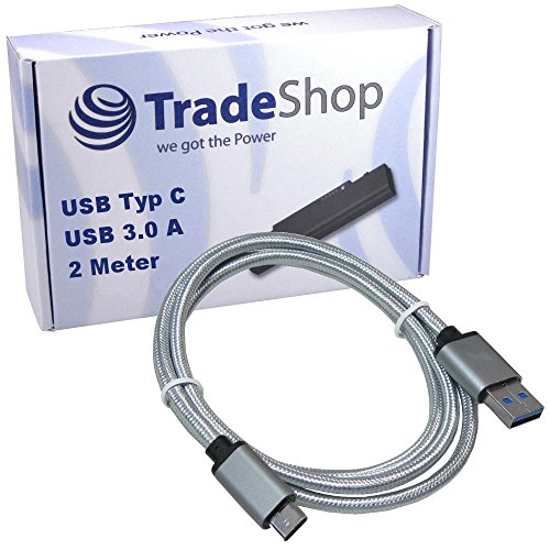 Universal USB 3.1 Typ C Type C auf USB 3.0 Stecker A Ladekabel Datenkabel mit Schutz-Ummantelung bis zu 3 Meter Länge für Sony Xperia X Compact XA1 XZ XZ Premium XZs
