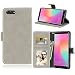 Produktbild Huawei Honor View 10 Hülle, Huawei Honor V10 Handyhüle, Alfort Retro Matte Einfarbige Farbe Prämie PU Ledertasche Multifunktional Lederhülle Tasche Wallet Case Cover Schutzhülle für Huawei Honor V10 ( View 10 ) Smartphone 5.99" mit 3 Kartensteckplatz / Foto-Slot und Standfunktion ( Grau )