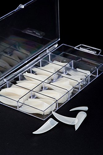 KM-Nails 100 Stiletto Tips natur farben sortiert in Box - 2