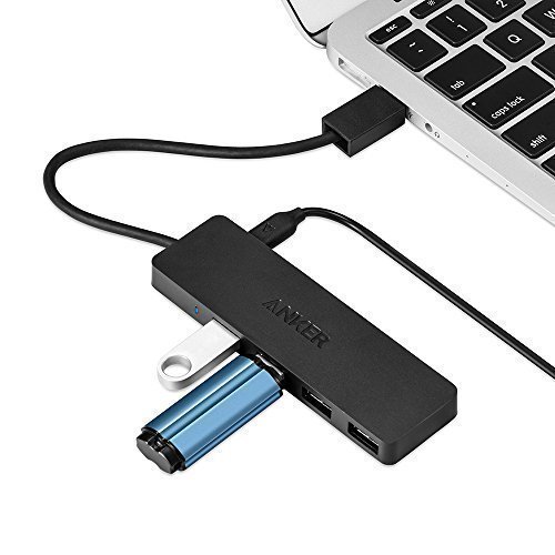 Anker Ultra Slim 4 Port USB 3.0 Hub inkl.10W USB Ladegerät, Datenhub für Apple Macbook, Macbook Pro, iMac, Notebook, Windows Laptops und Ultrabooks usw. (Schwarz) - 5