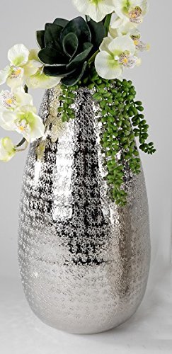 Deko Vase 'Puro', 30 cm, silber