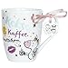 Produktbild Hope und Gloria 45346 Einhorn-Tasse mit Spruch Kekse, Kaffee, Knutschen,  Porzellan-Tasse, 40 cl, mit Geschenk-Anhänger, Weiß