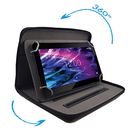Multimedia Tablet Tasche für Medion Lifetab S10351 (MD 99666) LTE Schutz Hülle Etui + Touch Pen – 10.1 Zoll Schwarz Reißverschluss 360? - 2