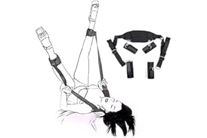 rebesco Nylon Fitness Yoga Menottes Kit Cou Cheville Poignets B-D-S-M