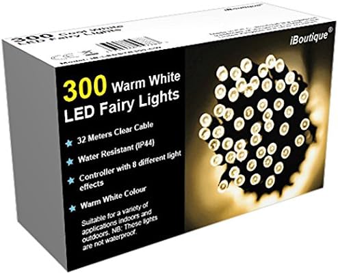 iBoutique 300 LED Extra -Bright Fairy Lights for Christmas / Garden - Warm White