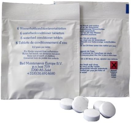 6 x Blue Magic Conditioner Tablets for Water Pillows, water bed Tube Systems and water bed Separating Wedges