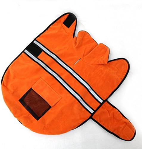 KooKen Winter Warm Reflective Jacket Soft Cozy Fit for Dogs 20"L,Orange
