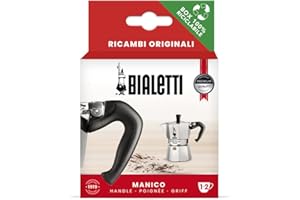 Bialetti Ricambi, Includes 1 Handle with Plug, Compatible with Moka Express and Elettrika (1/2 Cups), Black