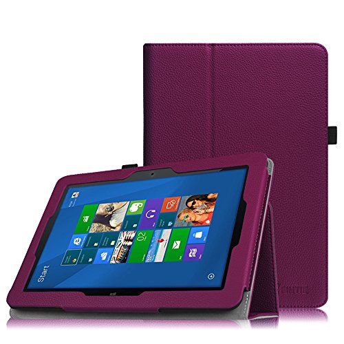 MEDION LIFETAB S10321 / Odys Notos Plus 3G Hülle Case - Fintie Slim Fit Folio Kunstleder Schutzhülle Cover Tasche mit Ständerfunktion und Stylus-Halterung für MEDION LIFETAB S10321 (MD 98687) / Odys Notos plus 3G 25,7 cm (10,1 Zoll) Tablet-PC, Lila