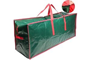 Odot Borsa per Albero di Natale, Adatta per Alberi di Natale Alti 2,7 m, Impermeabile e Protegge da Polvere Sacco per Albero di Natale Resistente con Cerniera e Manici (165x38x75cm,Verde)