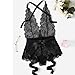 Produktbild QINPIN Frauen Wimpern Spitze Criss Cross Strampler Sexy Dessous Siamese Sleepwear Bodysuit