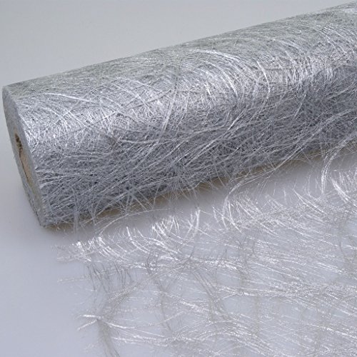 Sizoweb Tischband silber 20 cm Rolle 25 Meter 64 003-R