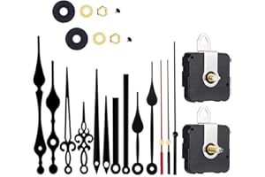 Aloneaka Silent Quartz Clock Movement, Long and Short Shaft with Hands Battery Powered, Wall Clock Mechanism Motor Replacement DIY Repair Parts