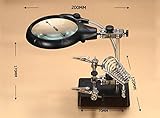 --- observó una tarea clara y detallada utilizando el soporte iluminado, como costura, costura, soldadura, reparación de componentes electrónicos, eliminación de astillas, etc.